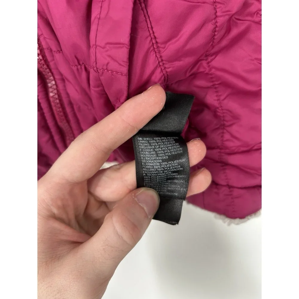 The North Face Reversible Puffer Jacket Sherpa Kids Toddler Toddlers Size 4 4T‎